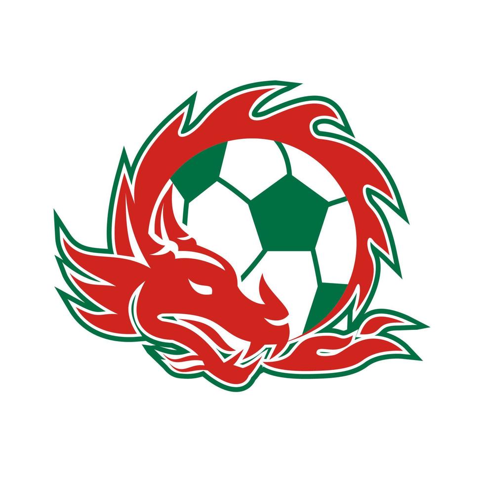 Welsh Dragon Soccer Ball vector