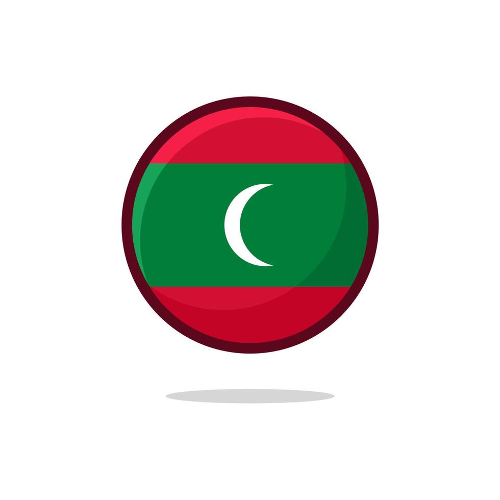 Maldives Flag Icon vector