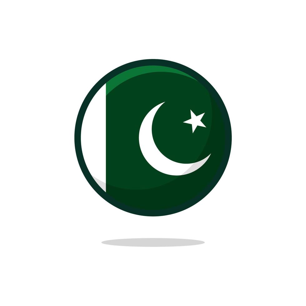 icono de la bandera de pakistán vector