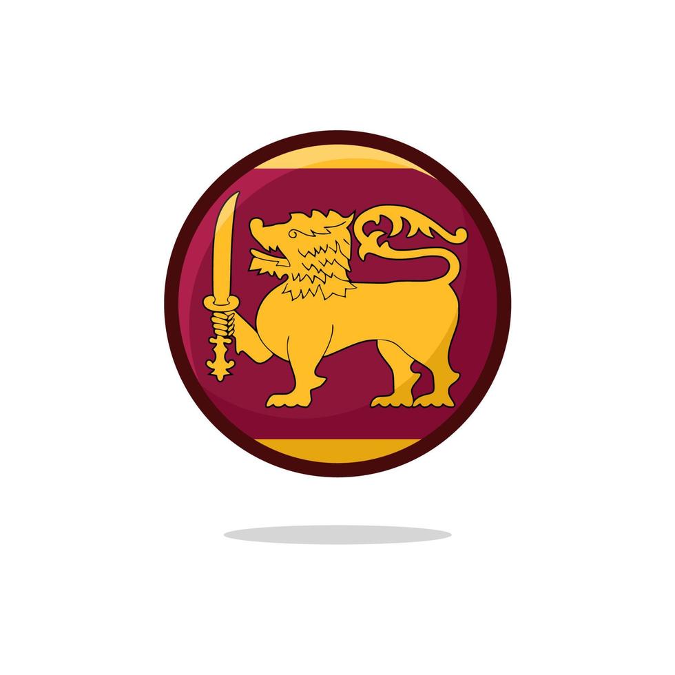 icono de la bandera de sri lanka vector