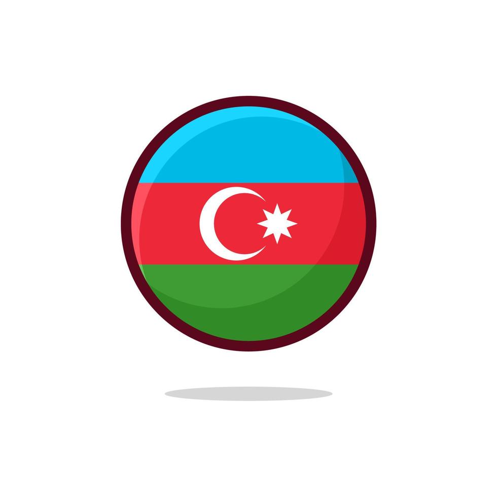 Azerbaijan Flag Icon vector