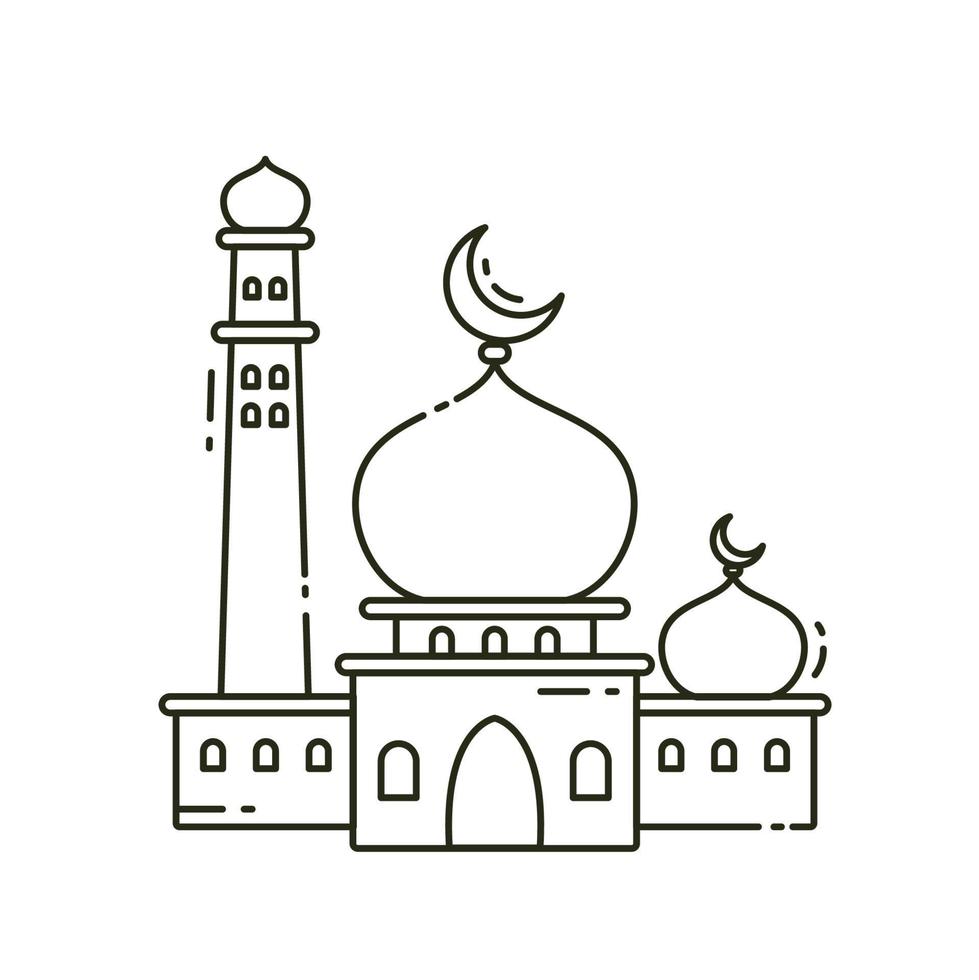 ilustración vectorial gráfico de la mezquita vector