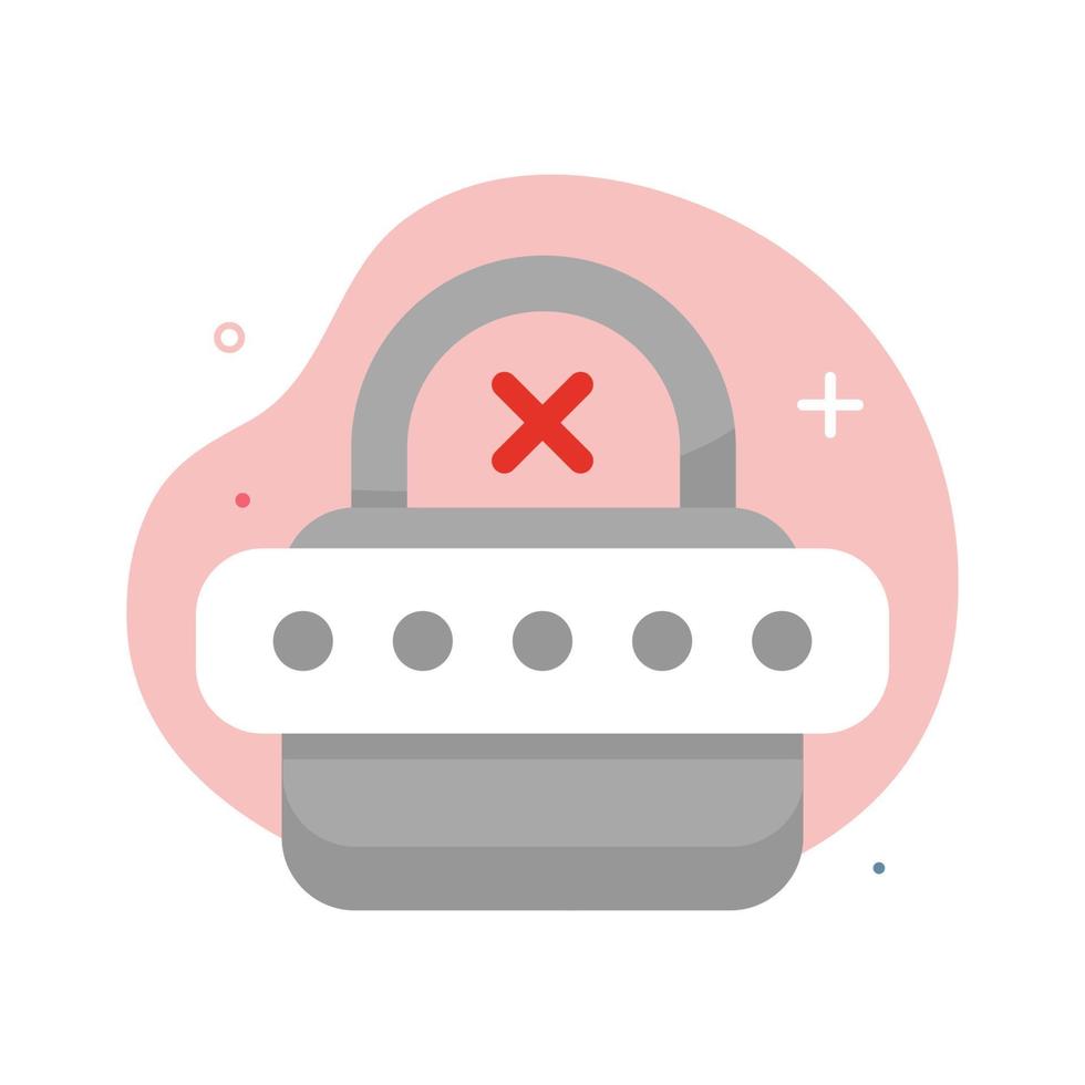 wrong password concept illustration flat design vector eps10. modern graphic element for landing page, empty state ui, infographic, icon