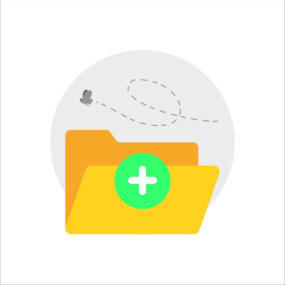 Empty folder, tap to add file concept illustration flat design vector eps10. modern graphic element for landing page, empty state ui, infographic, icon