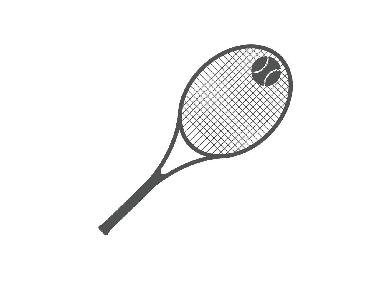 raqueta de tenis aislada, ilustración vectorial vector