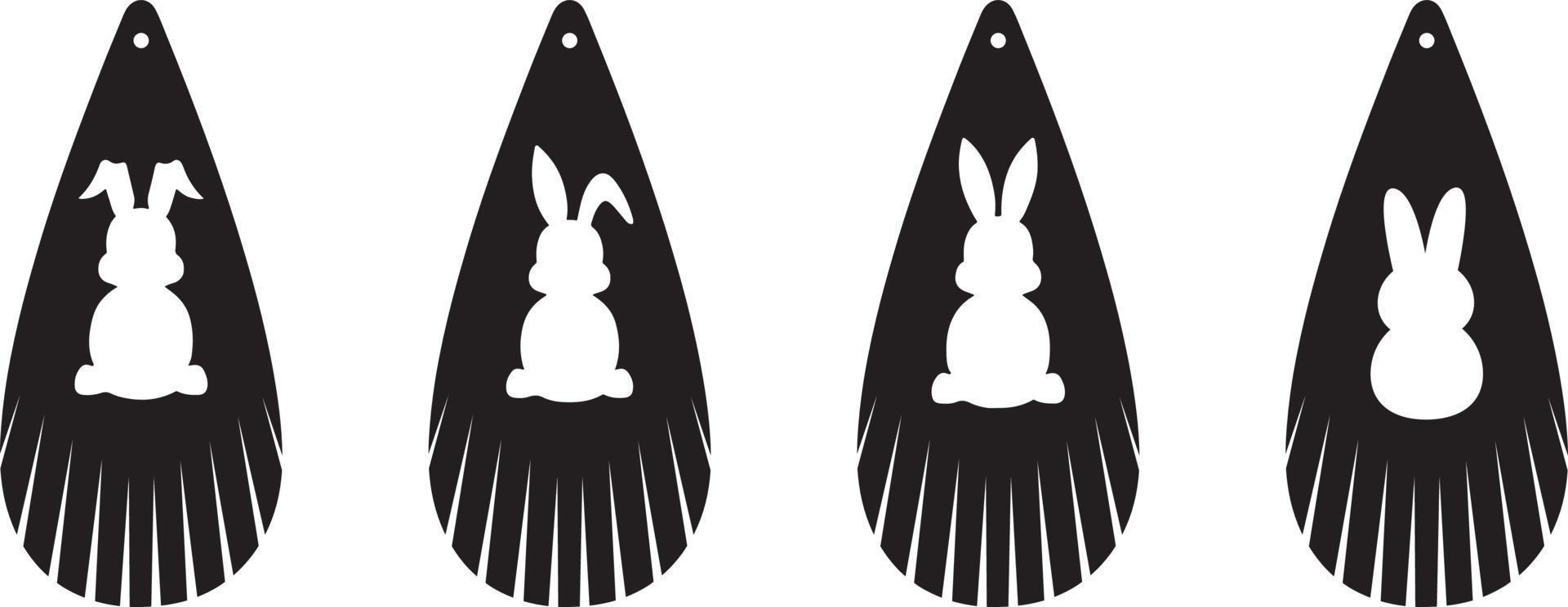 Easter Bunny Earrings Files vector