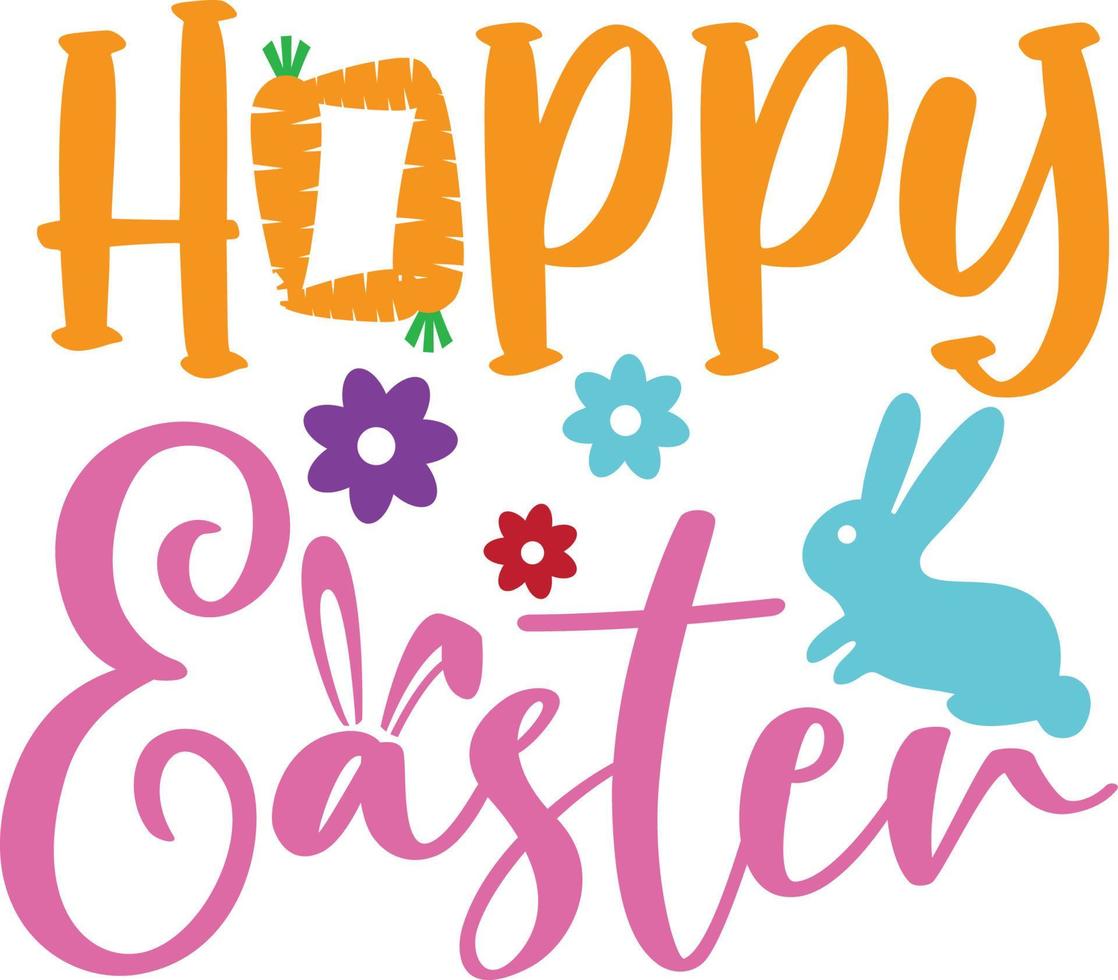 Hoppy Easter Rabbit Carrot vector