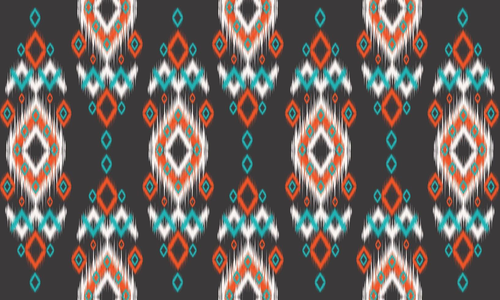 Geometric ethnic oriental ikat pattern traditional Design for background,carpet,wallpaper,clothing,wrapping,Batik,fabric,Vector illustration.embroidery style. vector