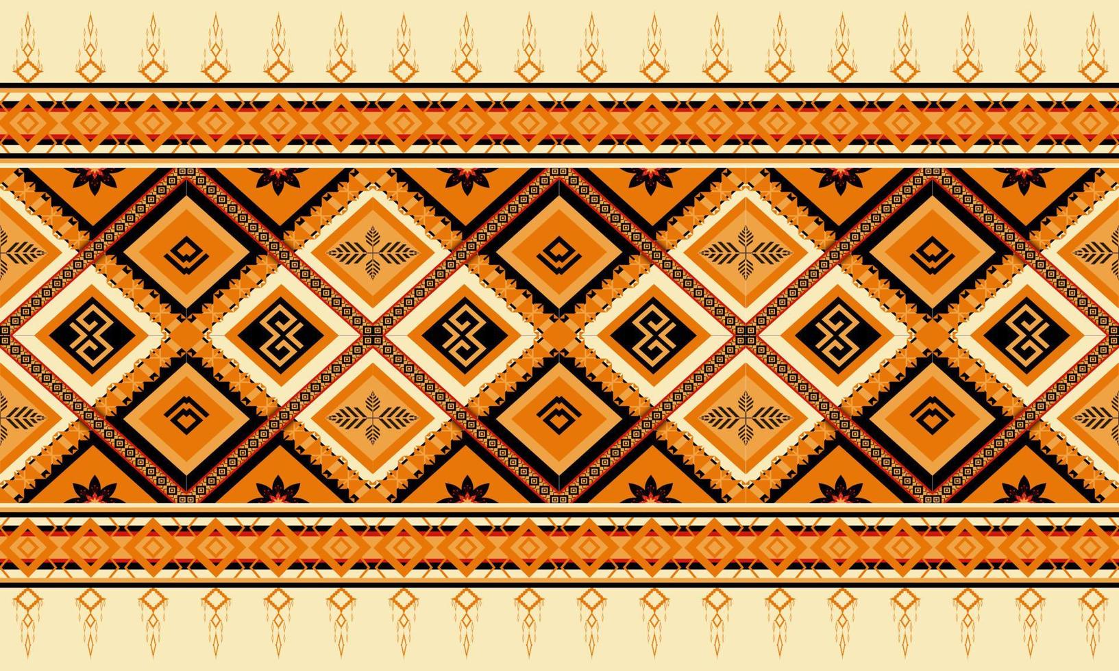 Geometric ethnic oriental ikat pattern traditional Design for background,carpet,wallpaper,clothing,wrapping,Batik,fabric,Vector illustration.embroidery style. vector
