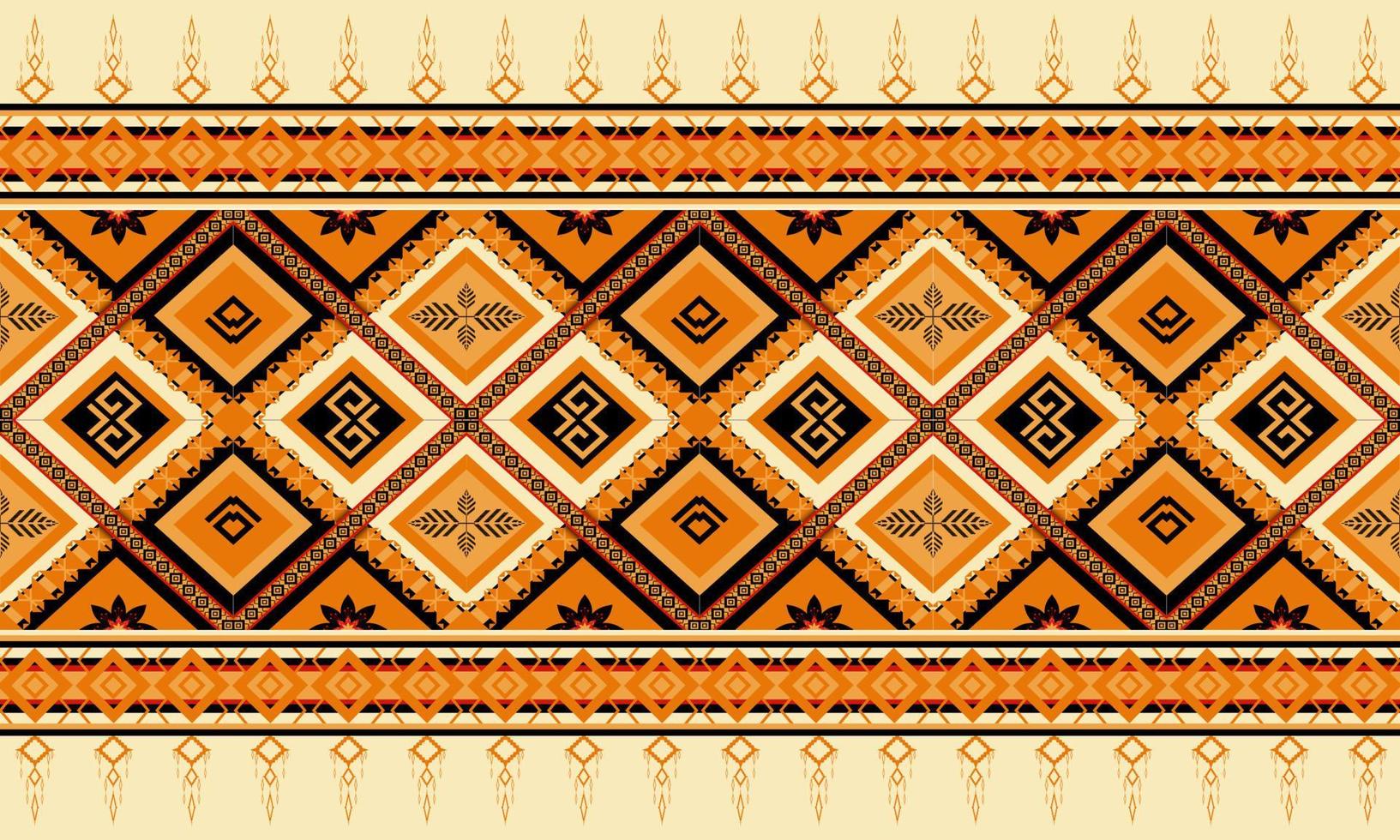 diseño tradicional del patrón de ikat oriental étnico geométrico para el fondo, alfombra, papel tapiz, ropa, envoltura, batik, tela, estilo de bordado de ilustración vectorial. vector