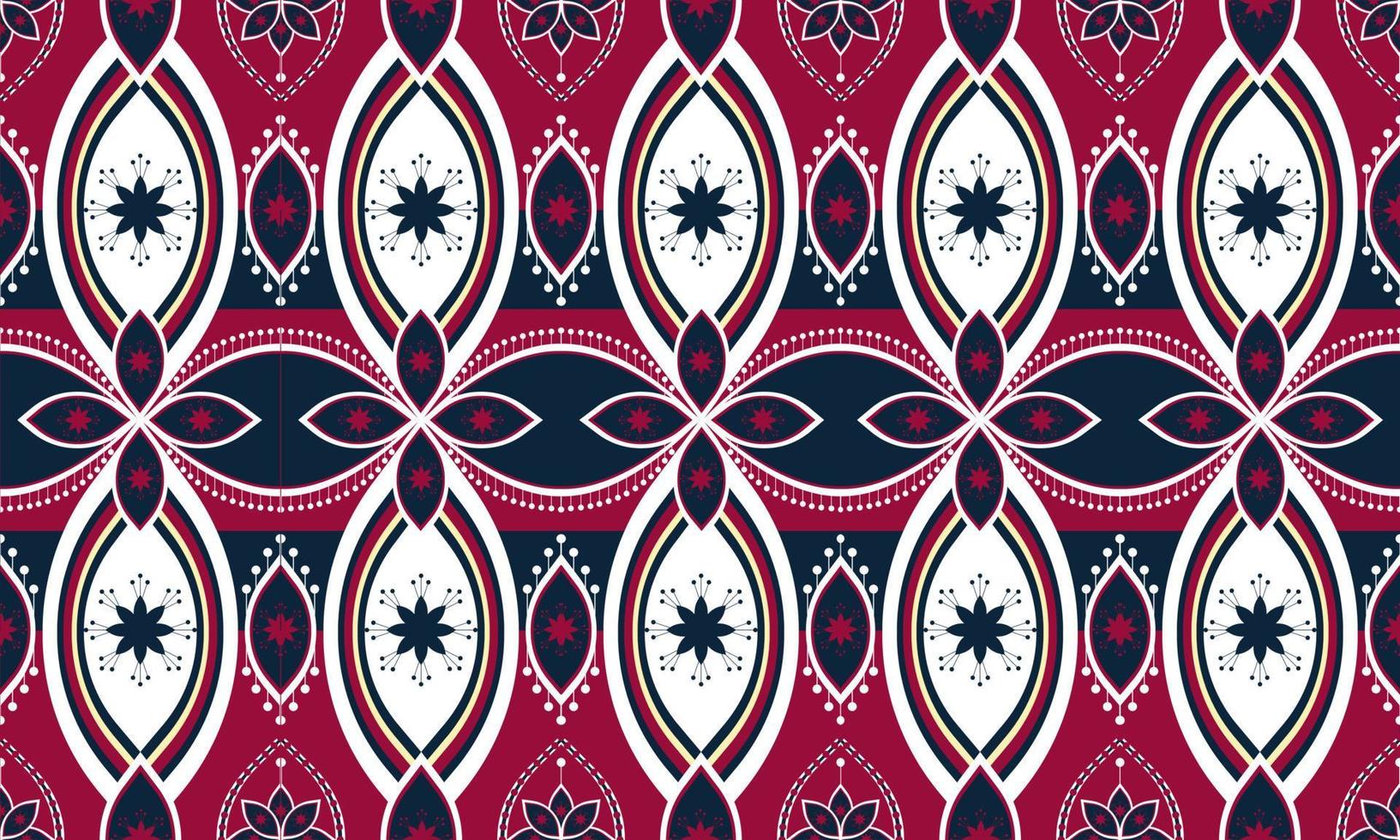 Geometric ethnic oriental ikat pattern traditional Design for background,carpet,wallpaper,clothing,wrapping,Batik,fabric,Vector illustration.embroidery style. vector