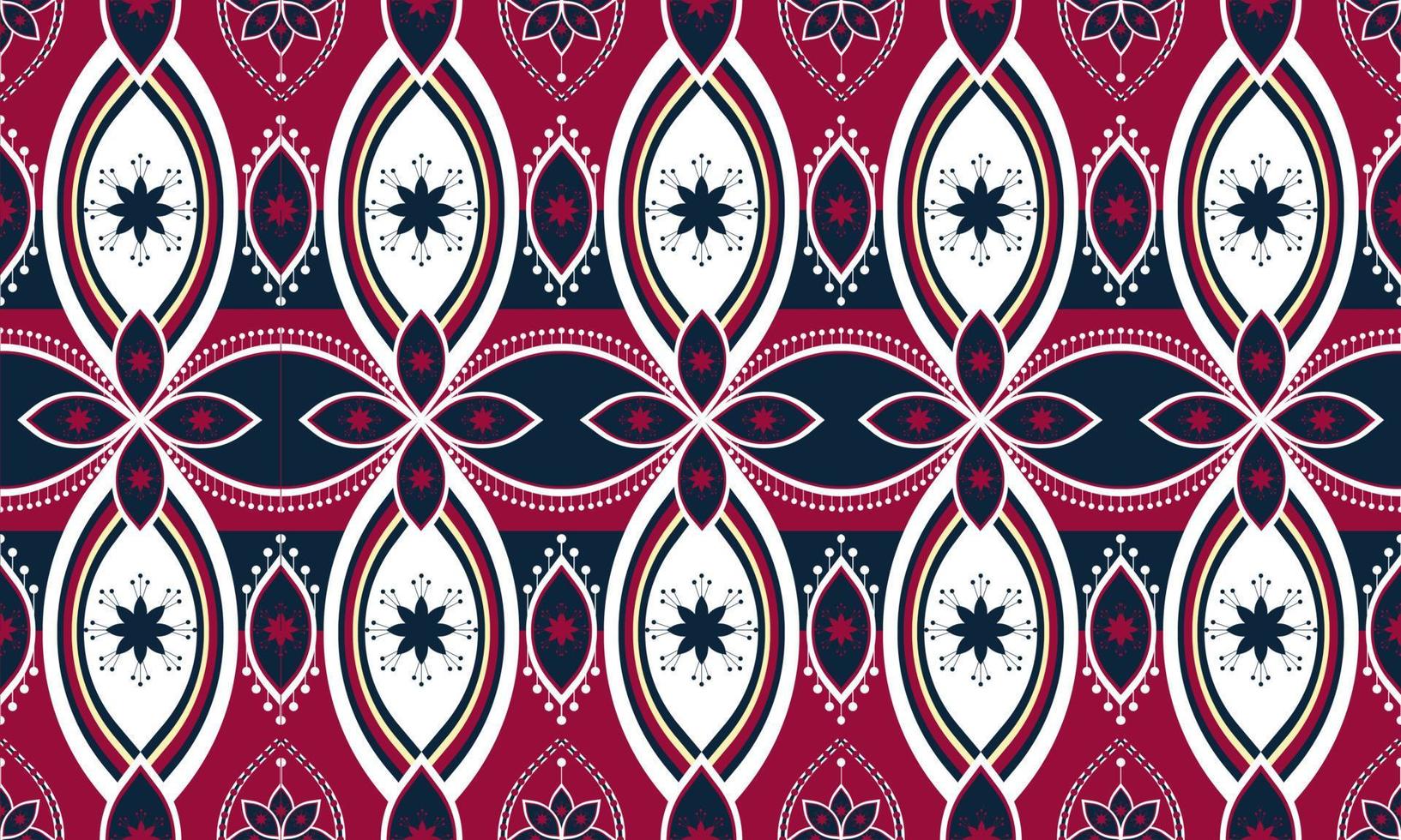 Geometric ethnic oriental ikat pattern traditional Design for background,carpet,wallpaper,clothing,wrapping,Batik,fabric,Vector illustration.embroidery style. vector