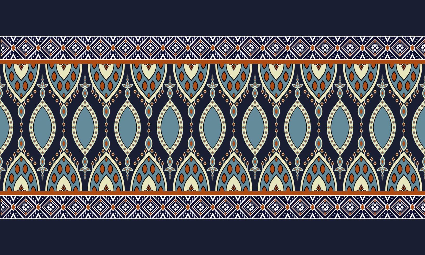 Geometric ethnic oriental ikat pattern traditional Design for background,carpet,wallpaper,clothing,wrapping,Batik,fabric,Vector illustration.embroidery style. vector