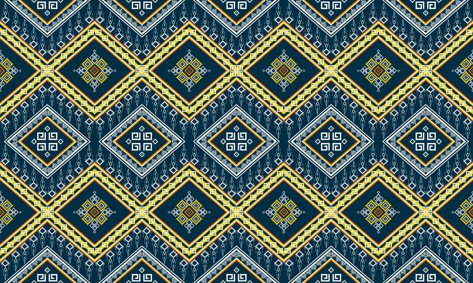 Geometric ethnic oriental ikat pattern traditional Design for background,carpet,wallpaper,clothing,wrapping,Batik,fabric,Vector illustration.embroidery style. vector