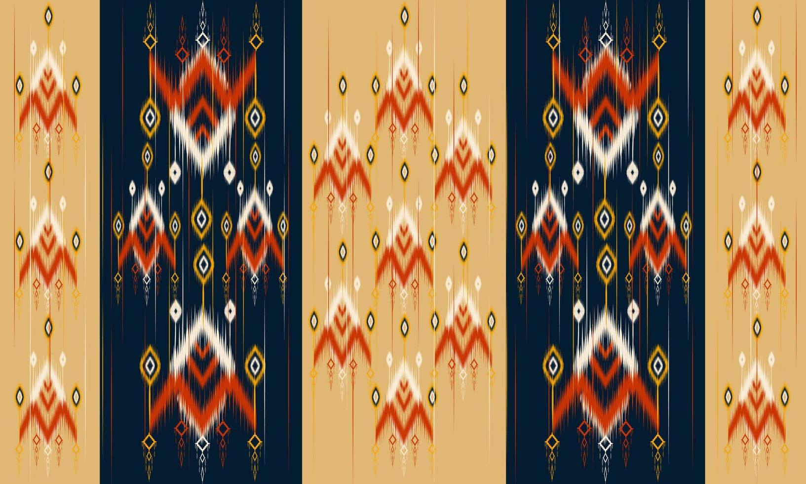 diseño tradicional del patrón de ikat oriental étnico geométrico para el fondo, alfombra, papel tapiz, ropa, envoltura, batik, tela, estilo de bordado de ilustración vectorial. vector