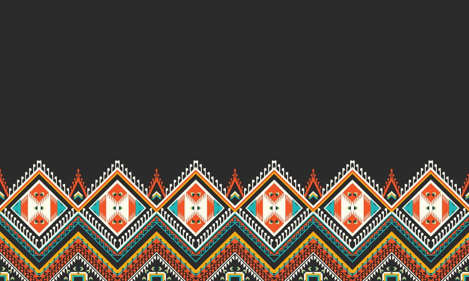 Geometric ethnic oriental ikat pattern traditional Design for background,carpet,wallpaper,clothing,wrapping,Batik,fabric,Vector illustration.embroidery style. vector