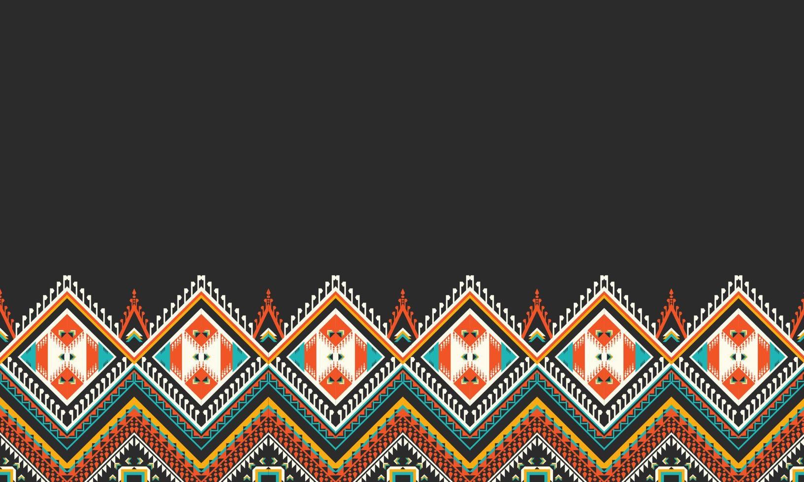 Geometric ethnic oriental ikat pattern traditional Design for background,carpet,wallpaper,clothing,wrapping,Batik,fabric,Vector illustration.embroidery style. vector