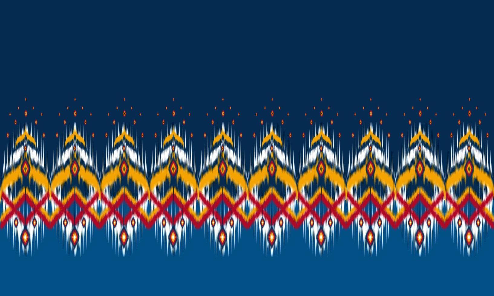 Geometric ethnic oriental ikat pattern traditional Design for background,carpet,wallpaper,clothing,wrapping,Batik,fabric,Vector illustration.embroidery style. vector
