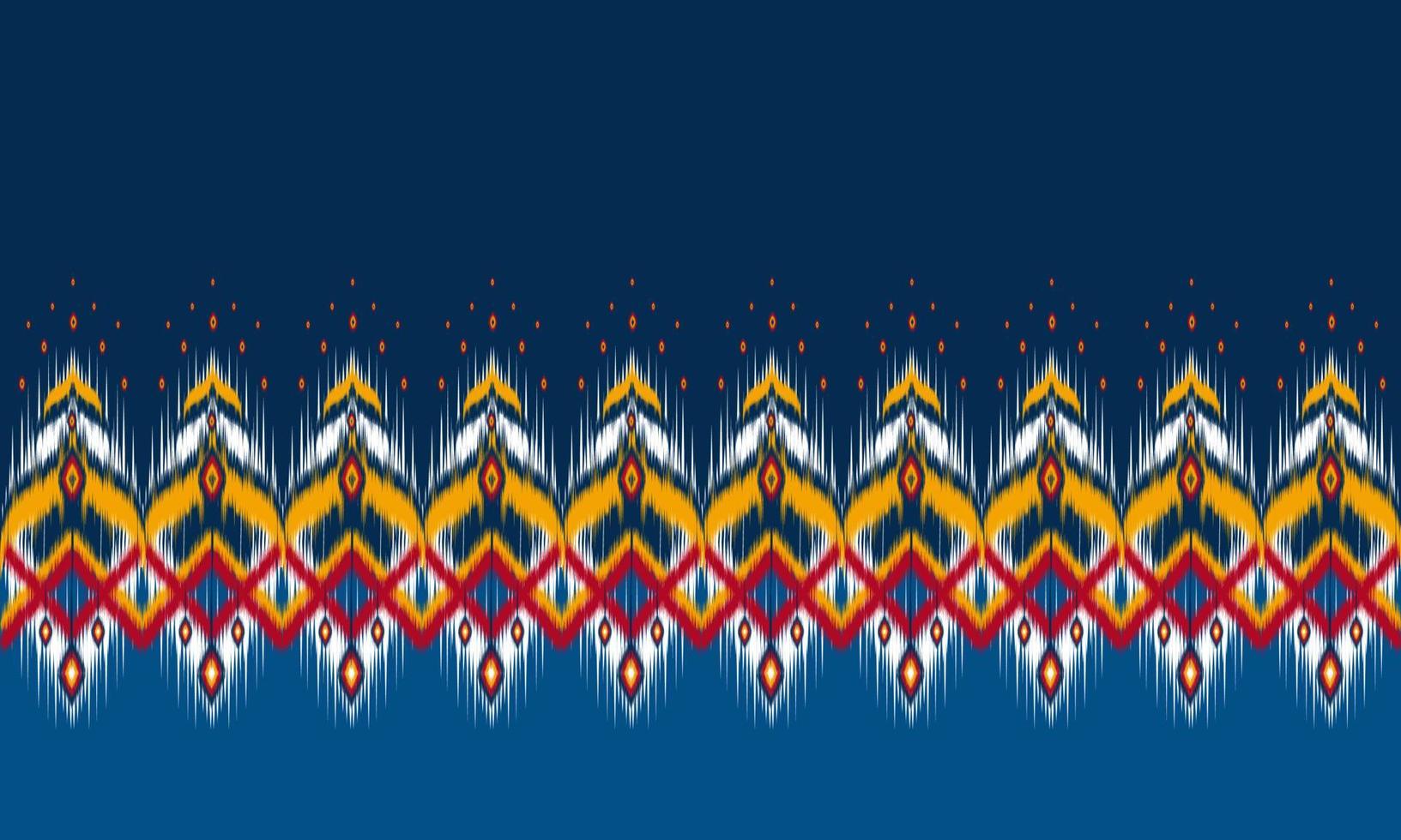 diseño tradicional del patrón de ikat oriental étnico geométrico para el fondo, alfombra, papel tapiz, ropa, envoltura, batik, tela, estilo de bordado de ilustración vectorial. vector