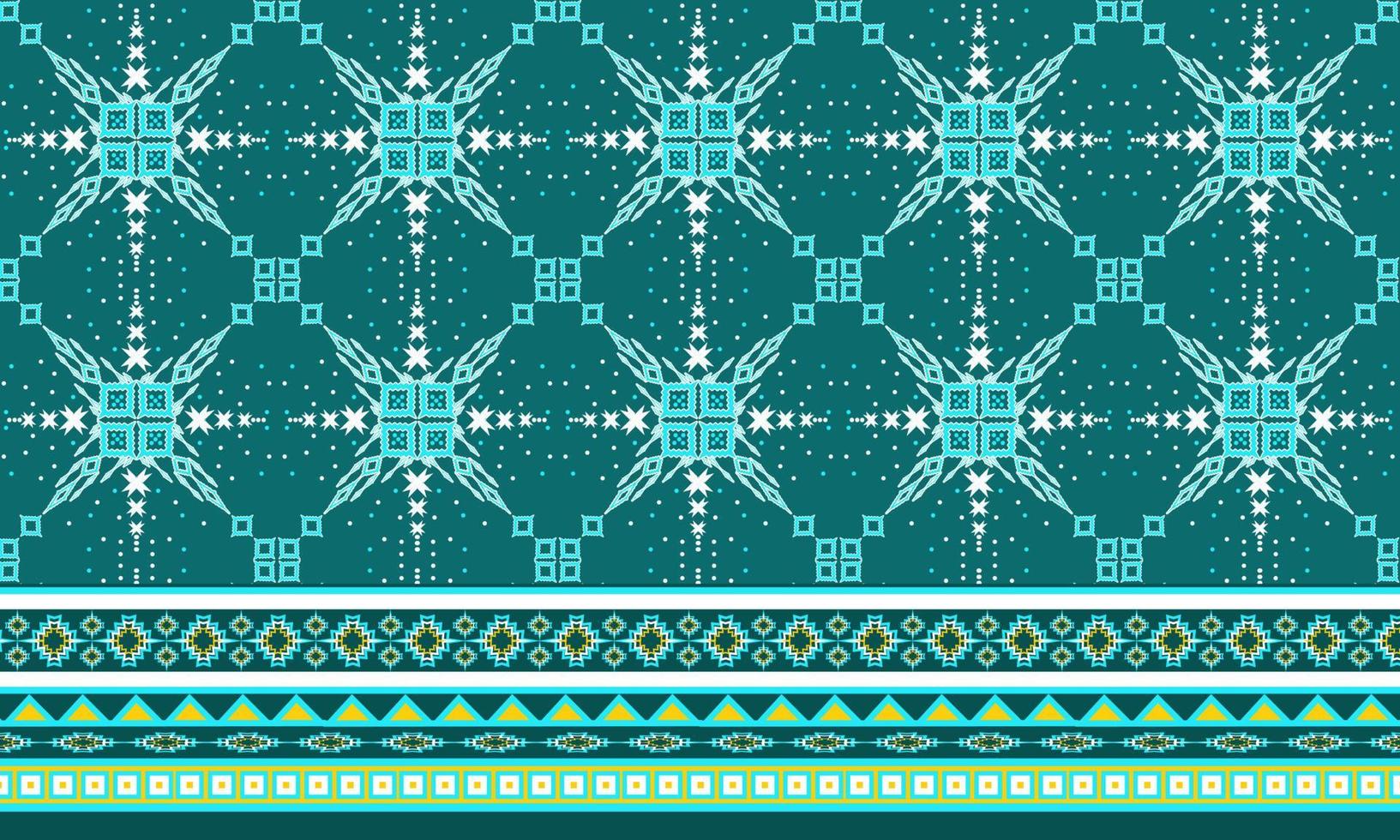 Geometric ethnic oriental ikat pattern traditional Design for background,carpet,wallpaper,clothing,wrapping,Batik,fabric,Vector illustration.embroidery style. vector