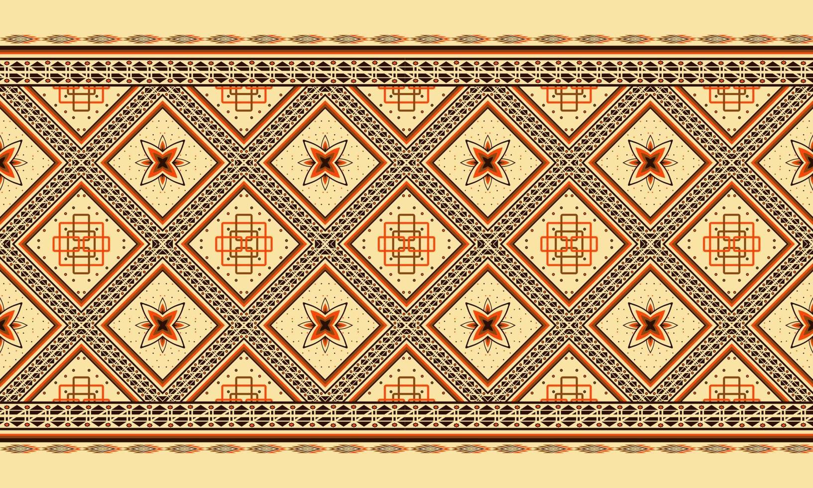 diseño tradicional del patrón de ikat oriental étnico geométrico para el fondo, alfombra, papel tapiz, ropa, envoltura, batik, tela, estilo de bordado de ilustración vectorial. vector