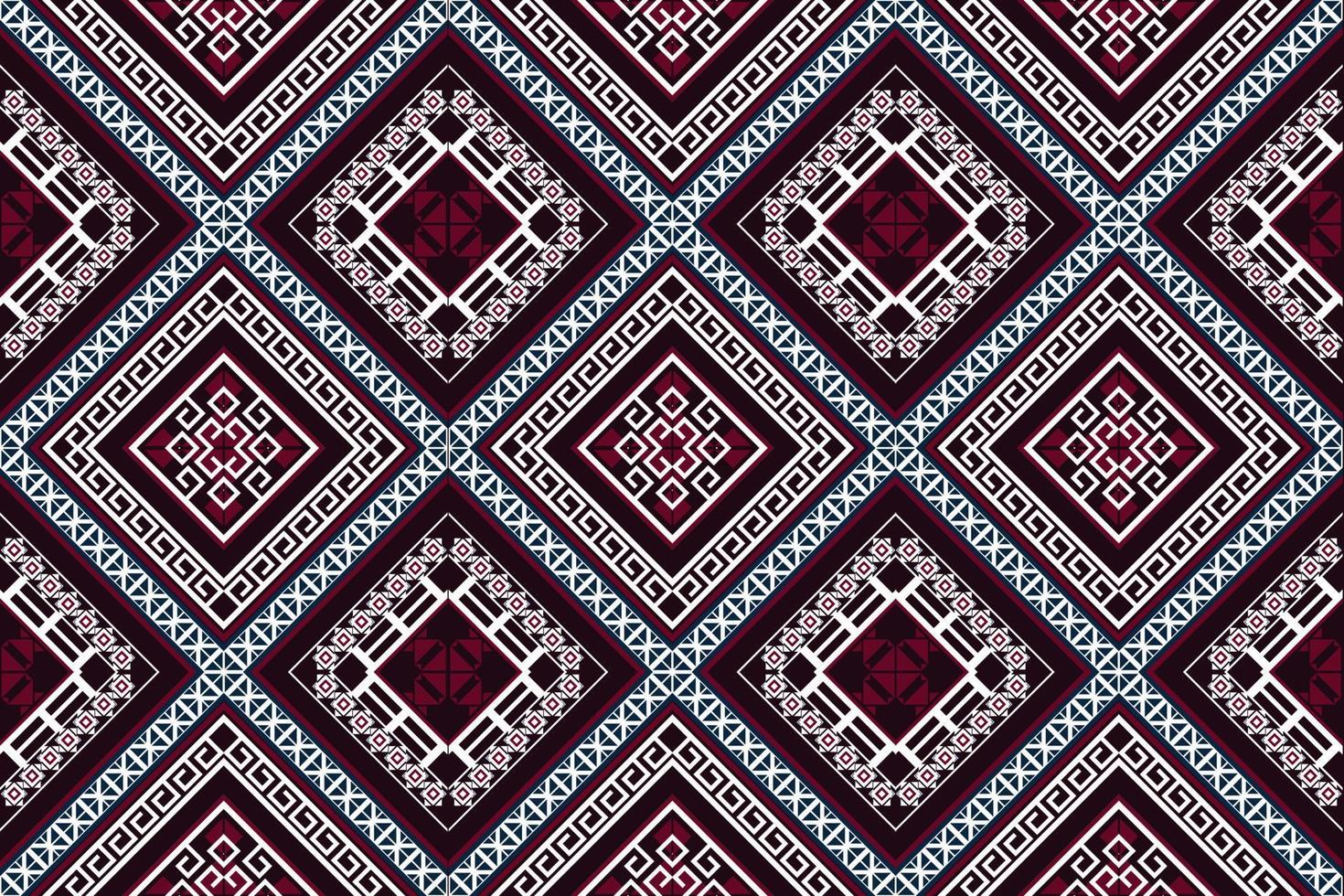 Geometric ethnic oriental ikat pattern traditional Design for background,carpet,wallpaper,clothing,wrapping,Batik,fabric,Vector illustration.embroidery style. vector