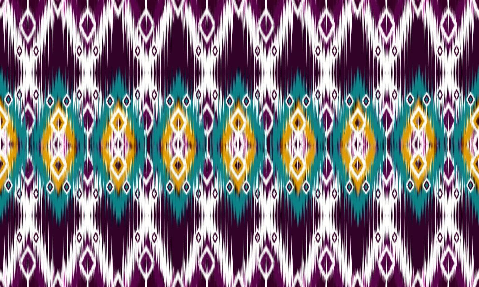 Geometric ethnic oriental ikat pattern traditional Design for background,carpet,wallpaper,clothing,wrapping,Batik,fabric,Vector illustration.embroidery style. vector