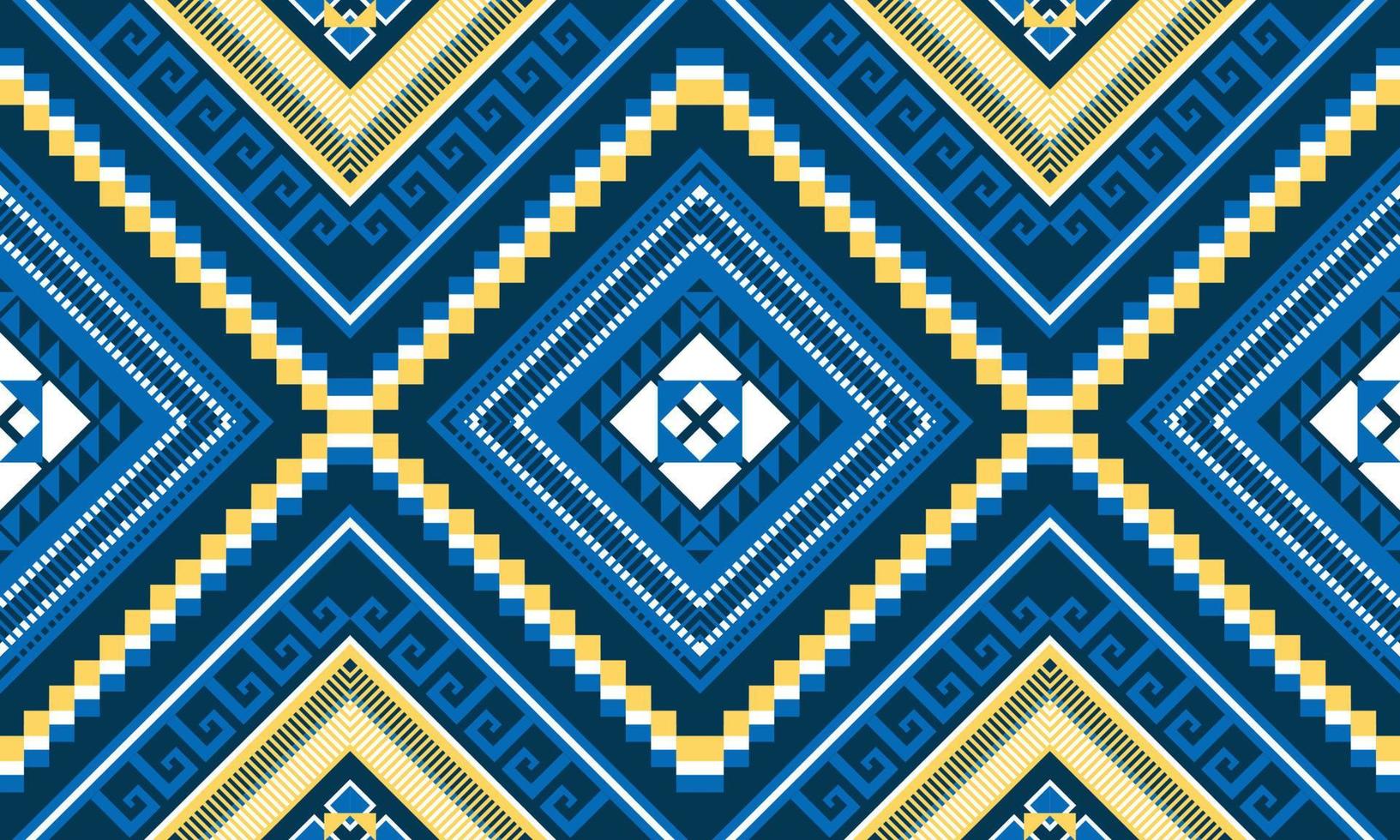 Geometric ethnic oriental ikat pattern traditional Design for background,carpet,wallpaper,clothing,wrapping,Batik,fabric,Vector illustration.embroidery style. vector