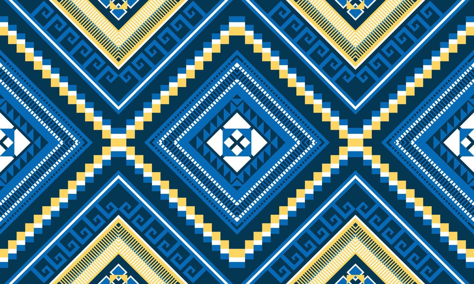 diseño tradicional del patrón de ikat oriental étnico geométrico para el fondo, alfombra, papel tapiz, ropa, envoltura, batik, tela, estilo de bordado de ilustración vectorial. vector