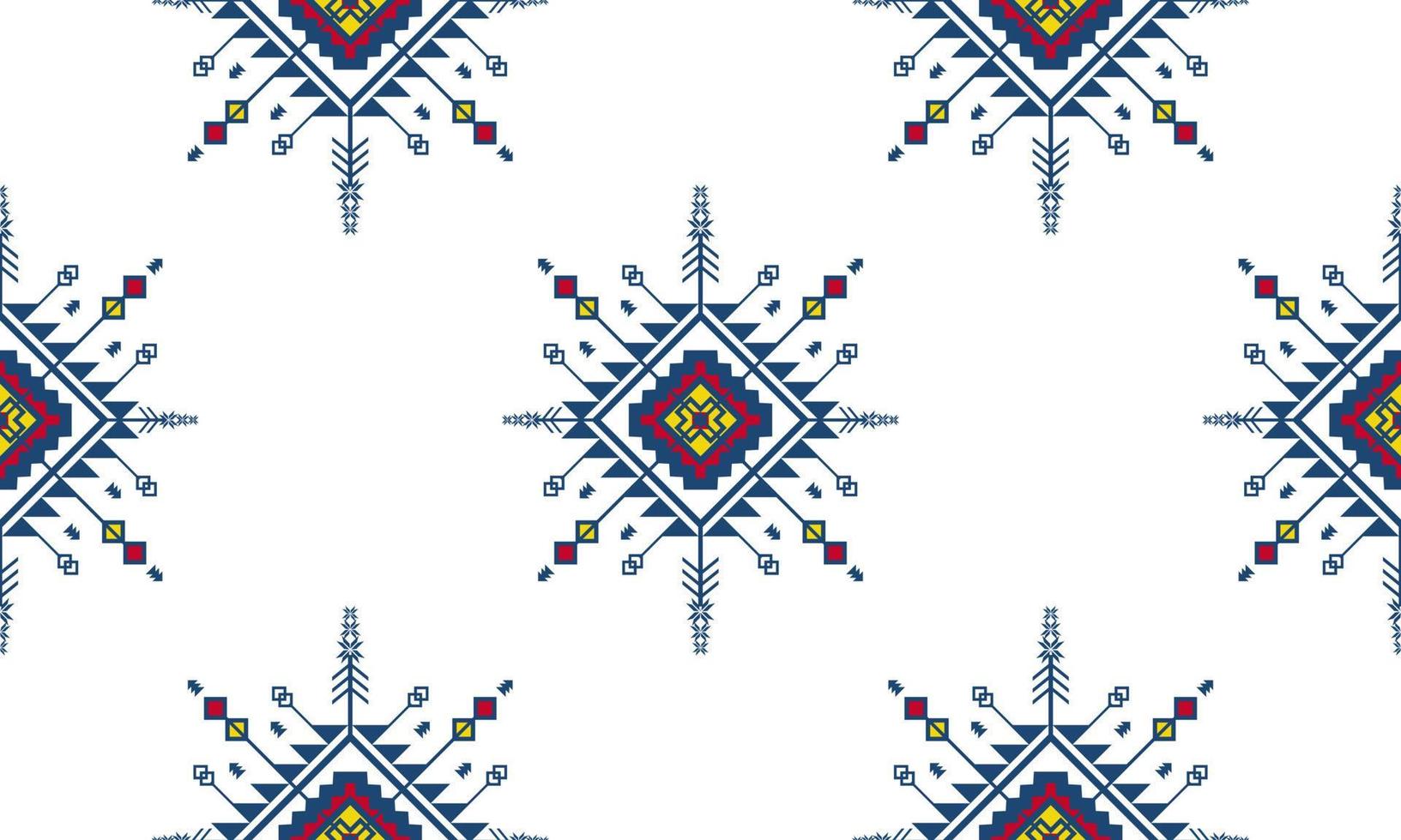 Geometric ethnic oriental ikat pattern traditional Design for background,carpet,wallpaper,clothing,wrapping,Batik,fabric,Vector illustration.embroidery style. vector
