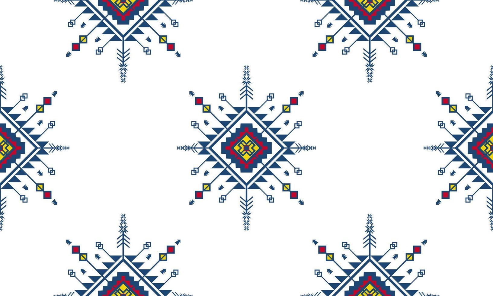 Geometric ethnic oriental ikat pattern traditional Design for background,carpet,wallpaper,clothing,wrapping,Batik,fabric,Vector illustration.embroidery style. vector