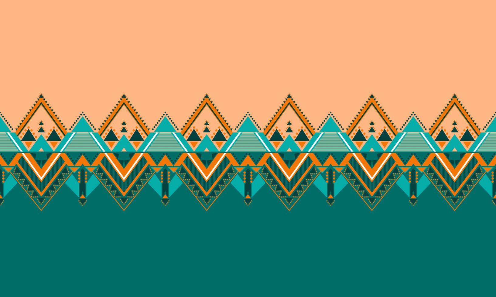 Geometric ethnic oriental ikat pattern traditional Design for background,carpet,wallpaper,clothing,wrapping,Batik,fabric,Vector illustration.embroidery style. vector