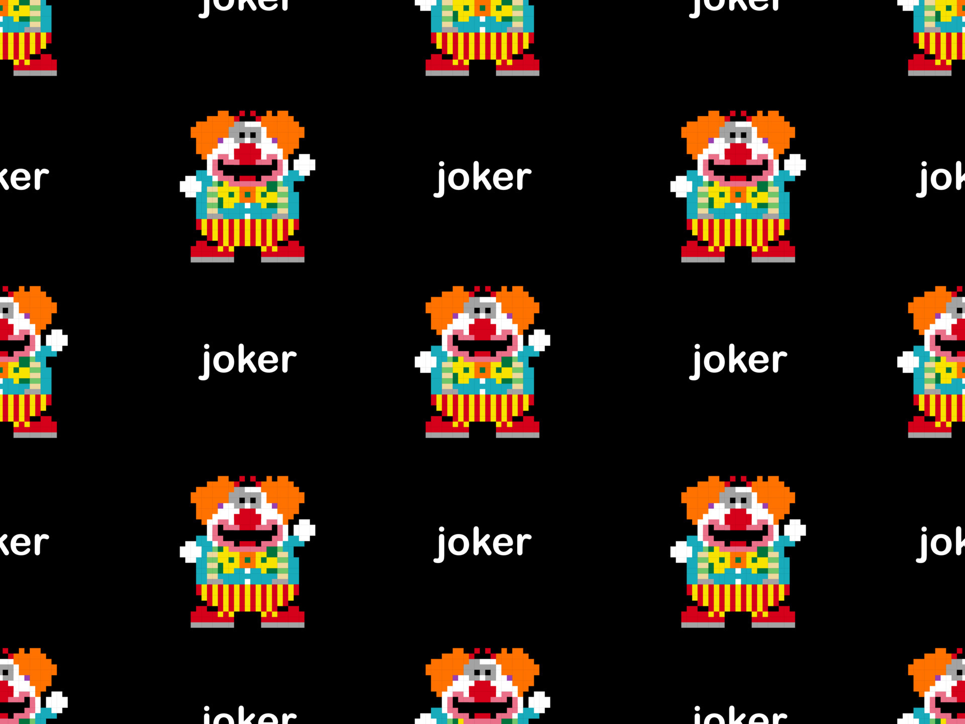 Joker cartoon character seamless pattern on black  style  7105062 Vector Art at Vecteezy