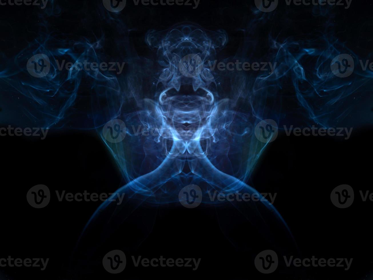 smoke texture on black background. photo