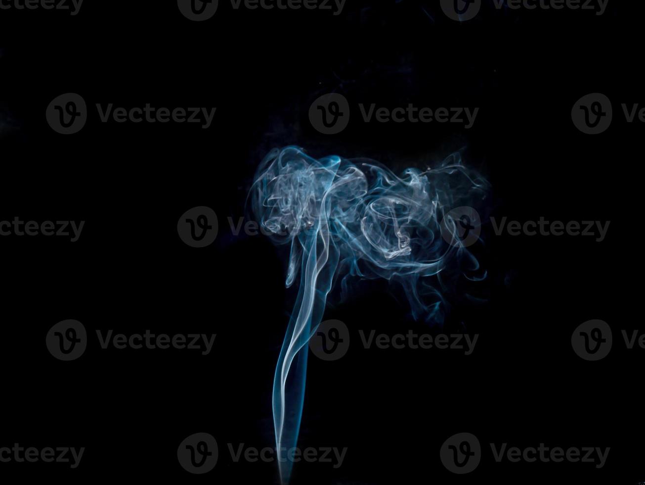 smoke texture on black background photo