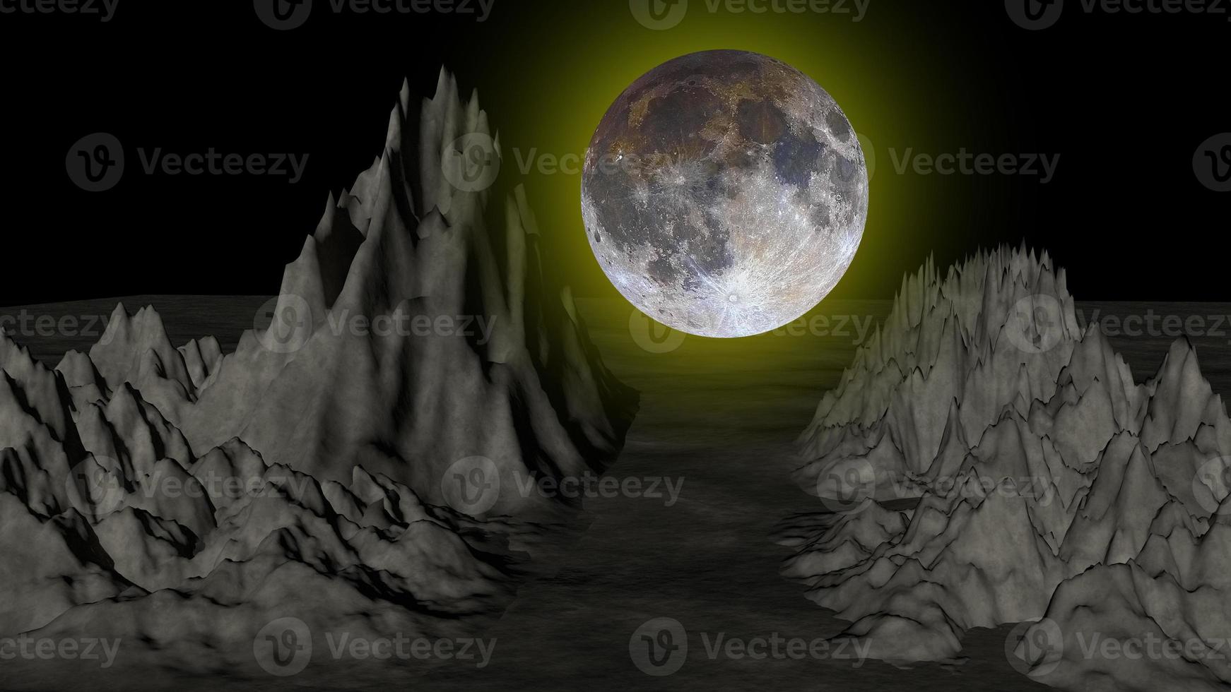 The moon Mountain surface, Elements of this image furnished by NASA. photo