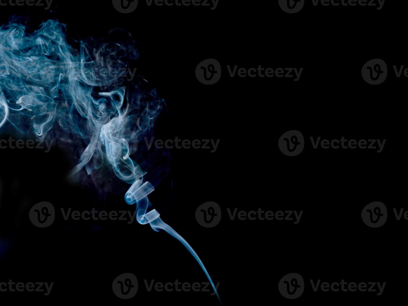 smoke texture on black background photo