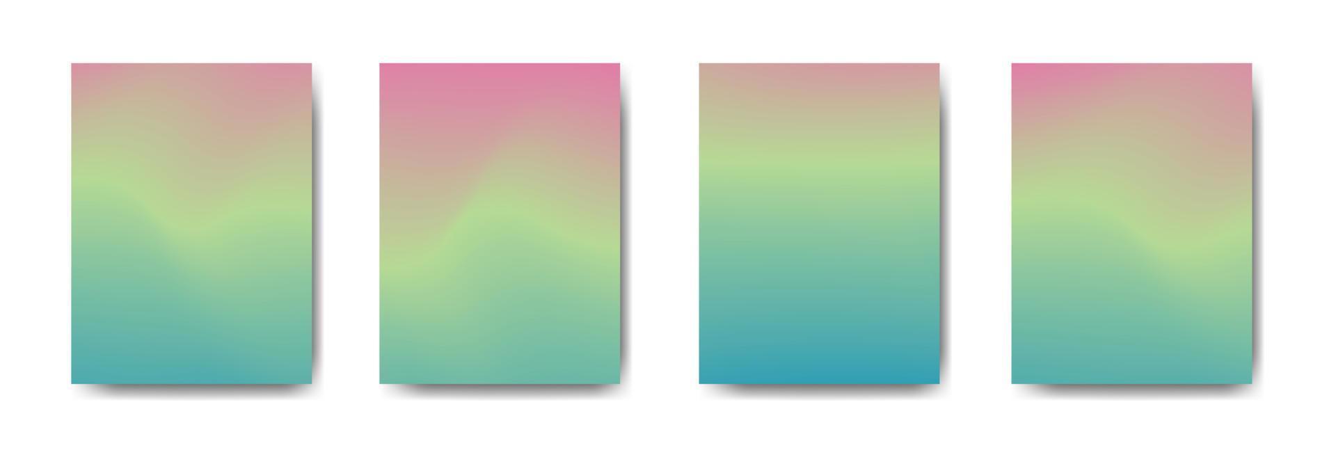 collection of colorful gradient background cover flyers are used for backgrounds, posters, banners, vector