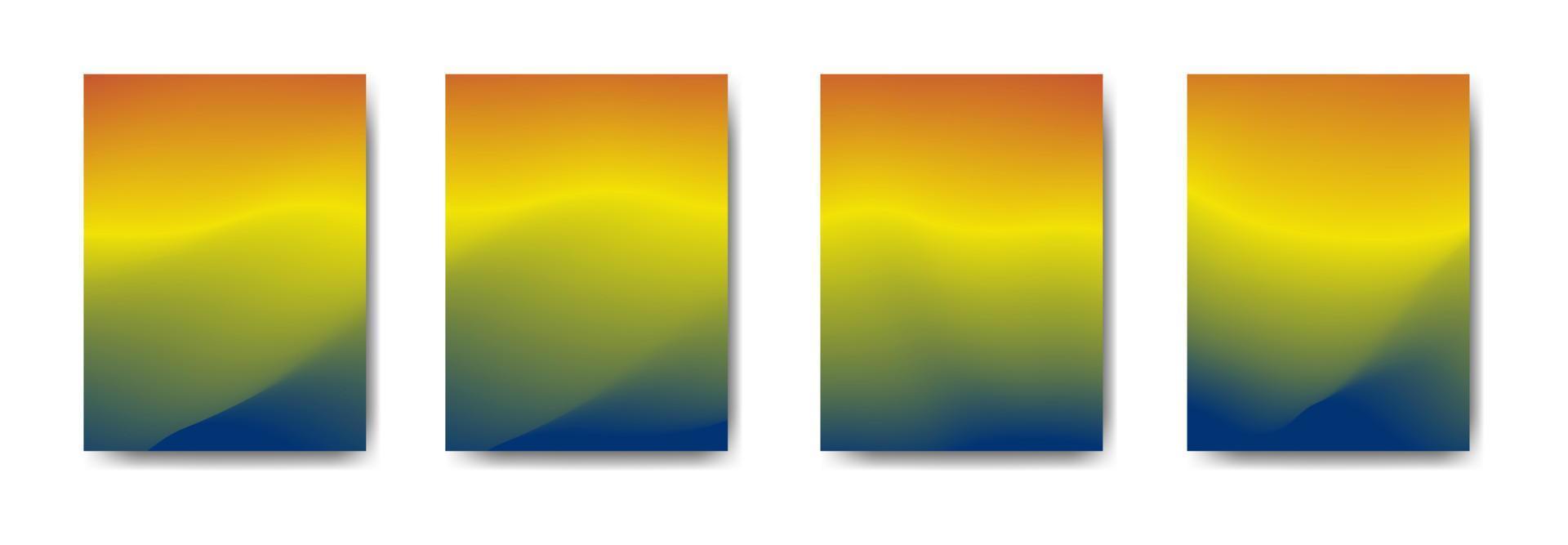 collection of colorful gradient background cover flyers are used for backgrounds, posters, banners, vector