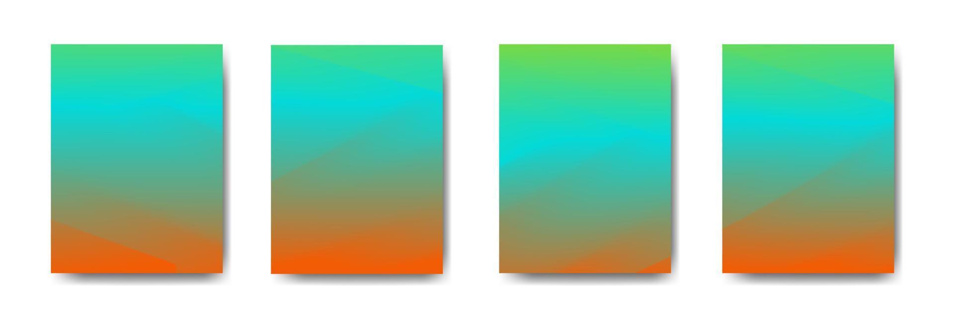 collection of colorful gradient background cover flyers are used for backgrounds, posters, banners, vector