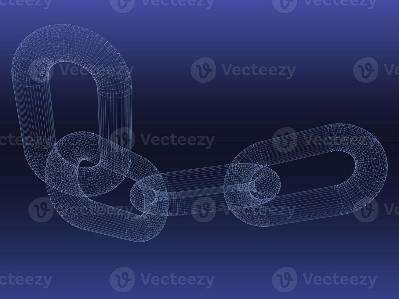 Block chain network concept 3d technology, background made of circle lines and particles. 3D rendering. photo