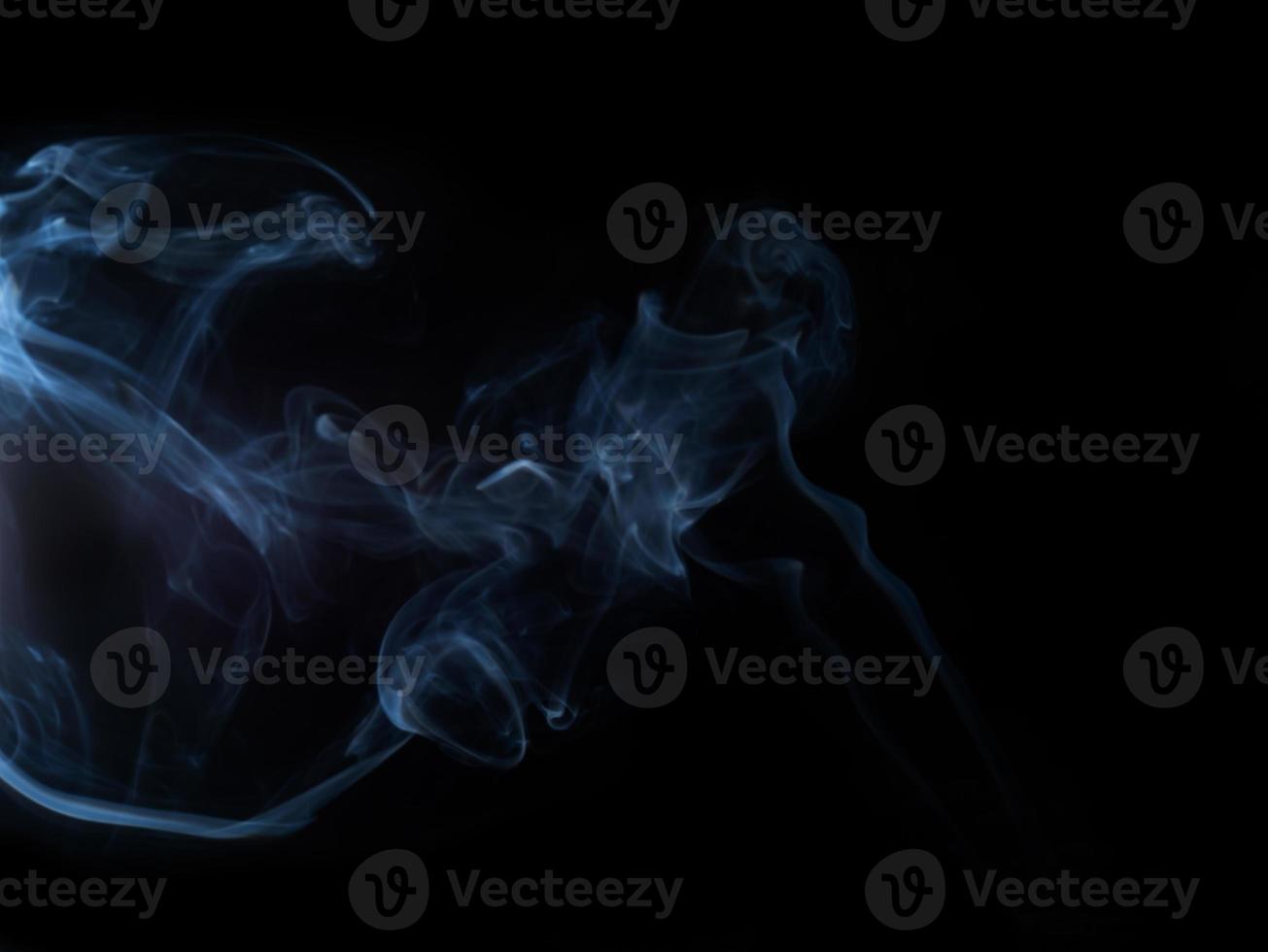 smoke texture on black background photo