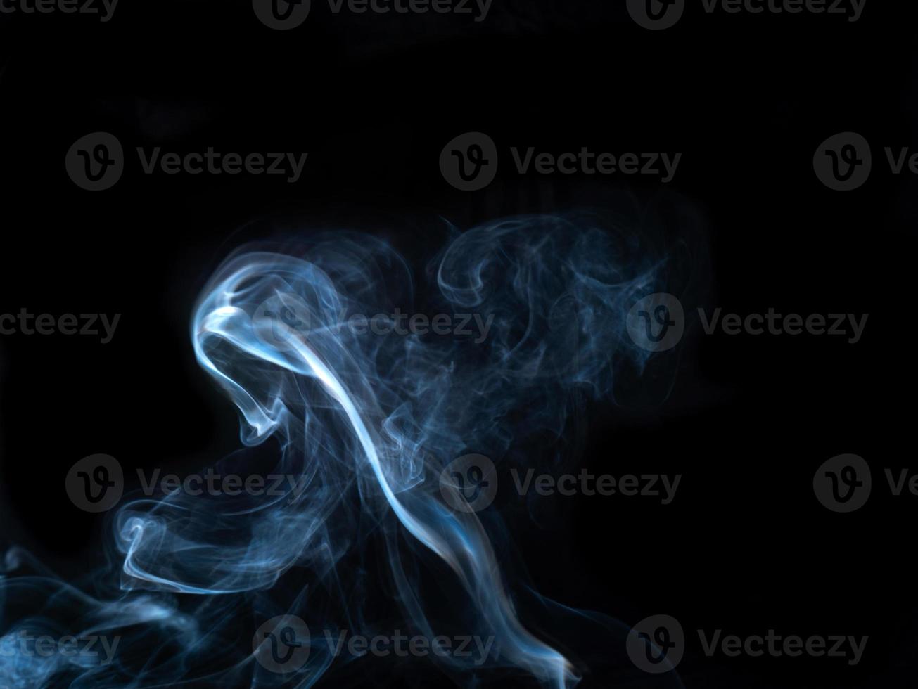 smoke texture on black background photo