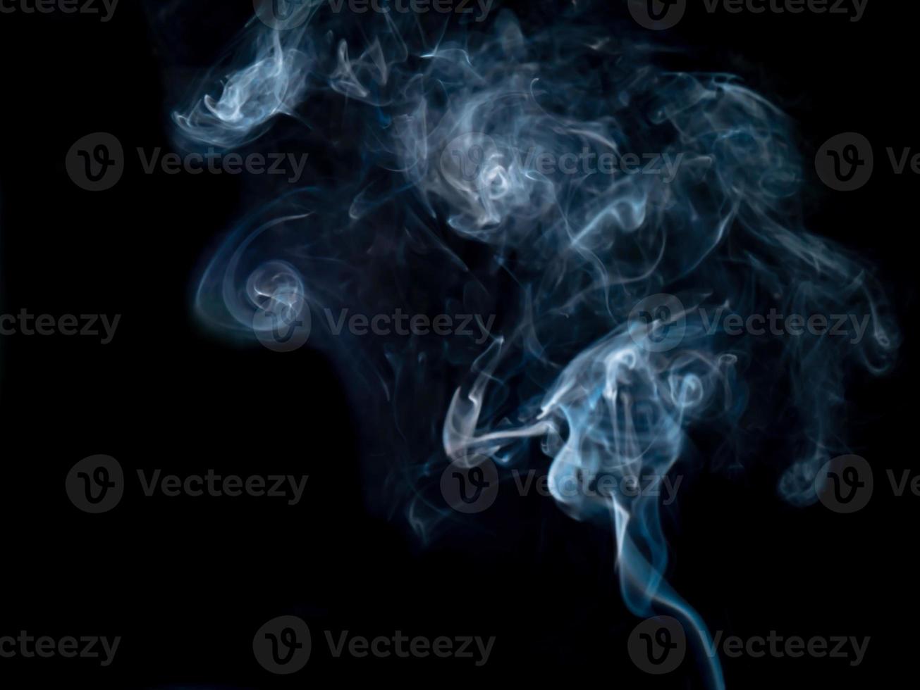 smoke texture on black background photo