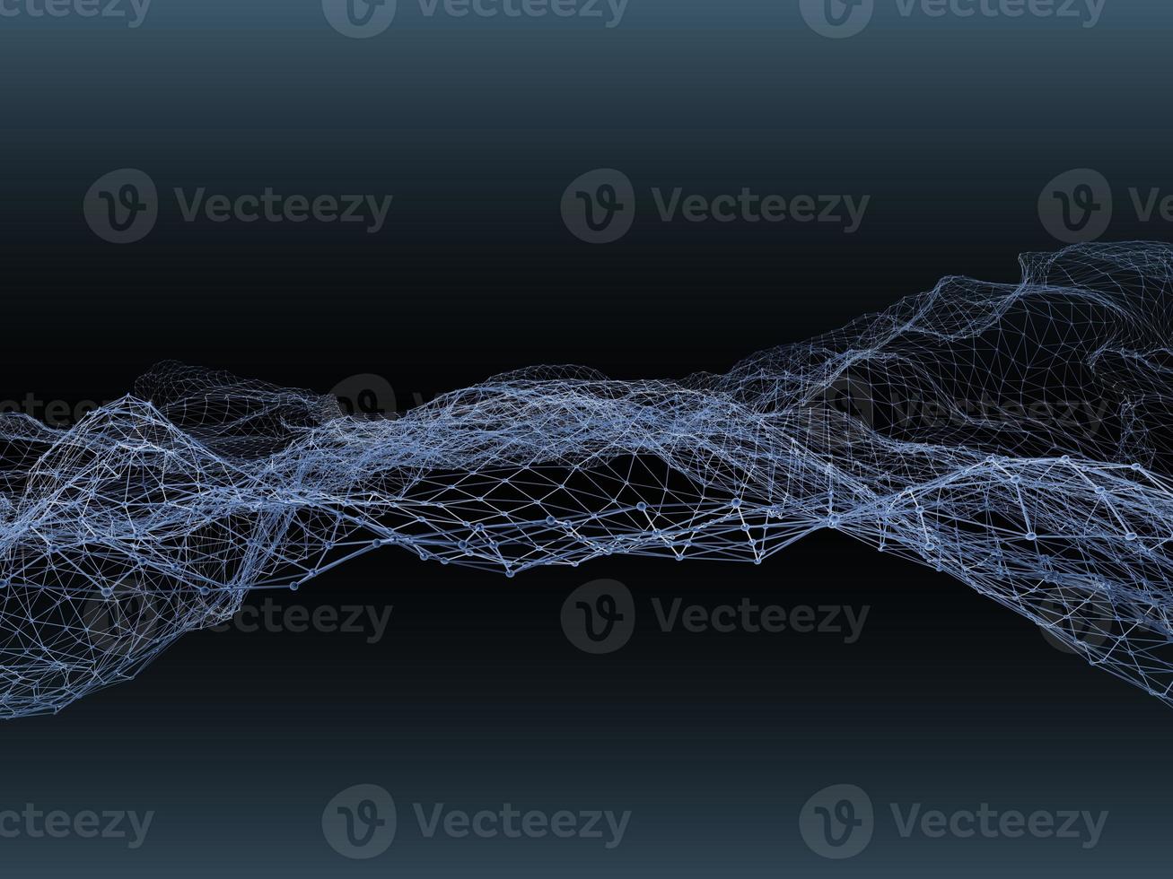 Block chain network concept 3d technology, background made of circle lines and particles. 3D rendering. photo