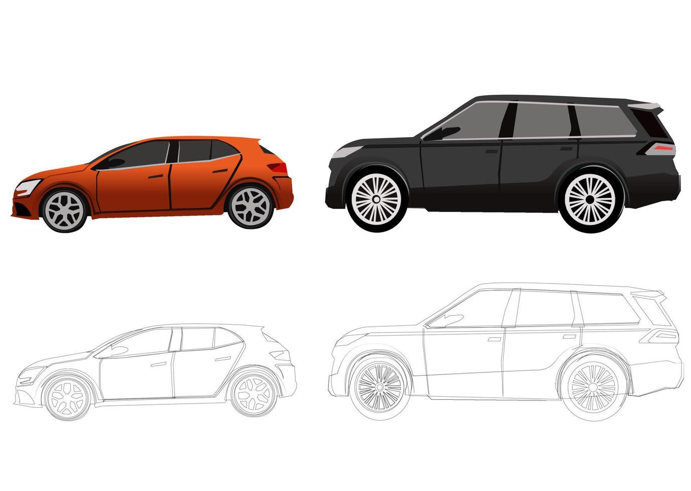 VECTOR CITY CAR AND SUV CAR FREE