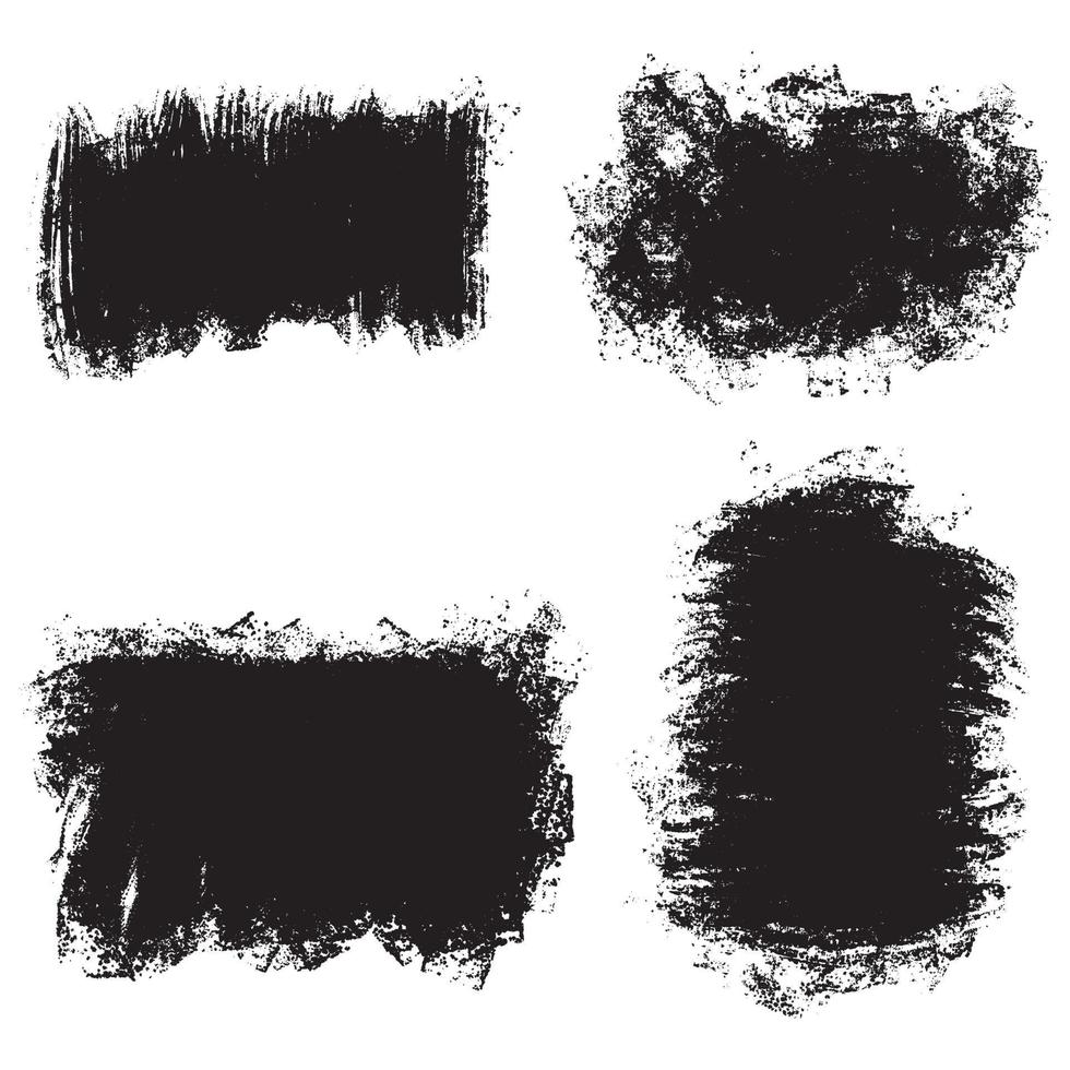 Collection of vector brush hand drawn graphic element. Set of vector brush strokes isolated on white background. vector illustration.