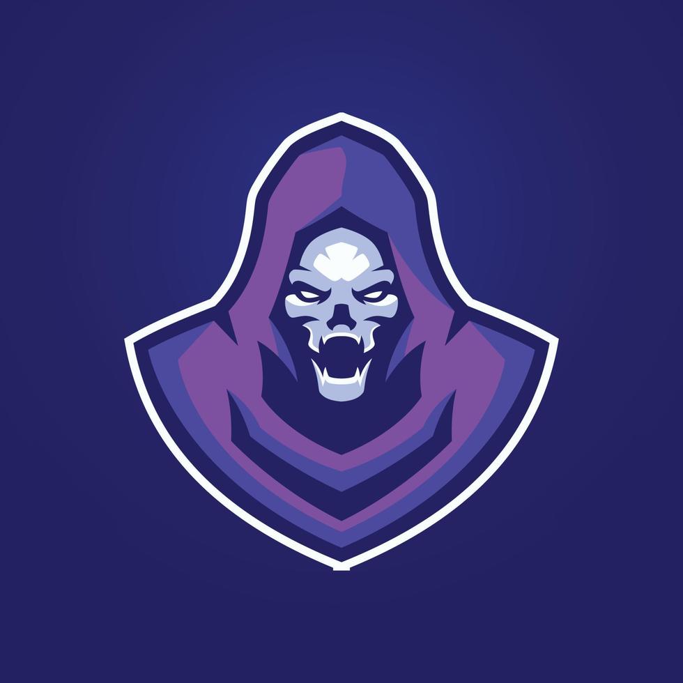 Skull Phantom Mascot Logo vector