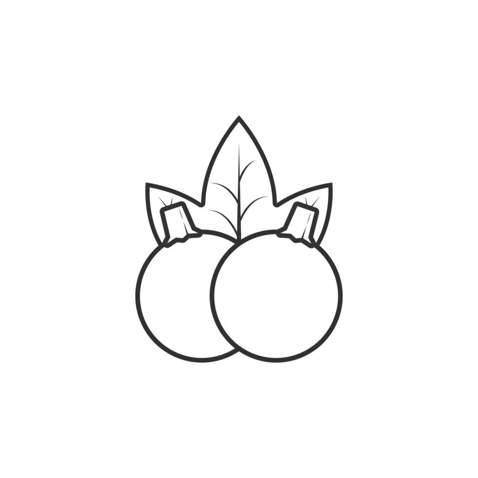 Outline icon of Black currant vector illustration