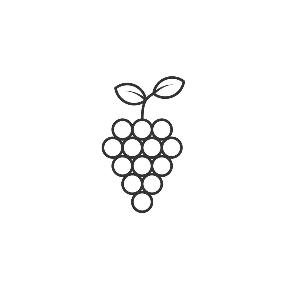 Outline icon of grape vector illustration